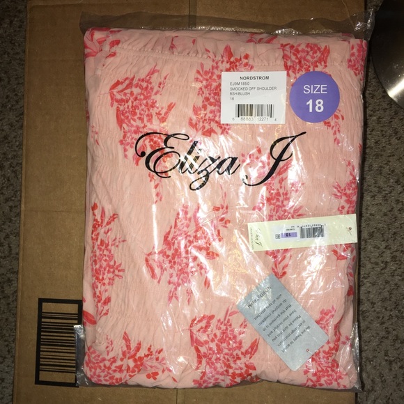 Eliza J Off the Shoulder Chiffon Midi Dress - Picture 7 of 8